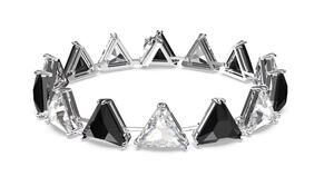 Swarovski Ortyx bracelet Triangle cut, Black, Rhodium plated